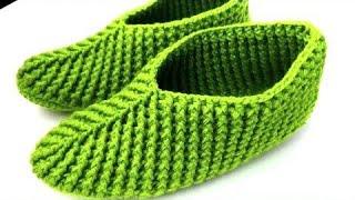 Их вяжут постоянно ТАПОЧКИ-СЛЕДКИ КРЮЧКОМ. CROCHET SIMPLE SLIPPERS.  #crochetslippers