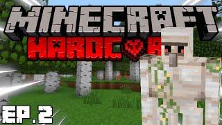 First Time Playing Minecraft Java Edition But Its Hardcore - EP. 2 - Attack of the Iron Golem?