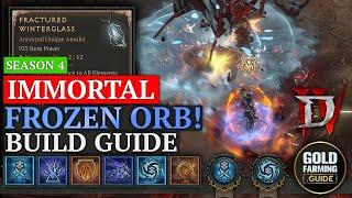 T100+ Immortal Frozen Orb Best Sorcerer Build Guide. Permanent Flameshield T100+ Pit for Season  4