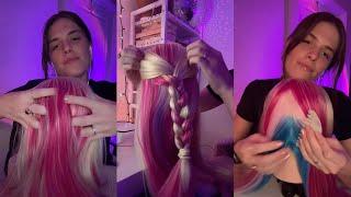 ASMR  2+ hrs hair play hair brushing scalp scratches on TikTok live whisper calming music