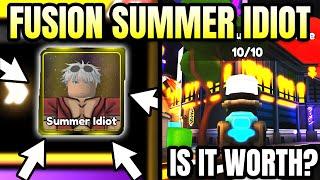 Showcasing Limited Fusion Summer Idiot in Anime Champions Simulator Roblox