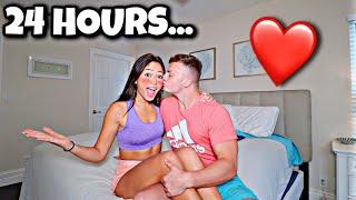 LIVING IN OUR BED FOR 24 HOURS *OVERNIGHT CHALLENGE*