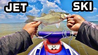 My first time JET SKI FISHING for WHITE BASS Not a SEADOO FISH PRO