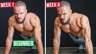 The Perfect PUSH UPS Challenge for Beginners 4 WEEKS Crazy RESULTS