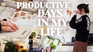 a few  productive days  in my life  freelancer work from home VLOG