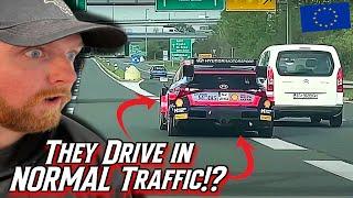 NASCAR Fan Reacts to WRC Rally Cars VS Public Roads - Best Catches in Traffic