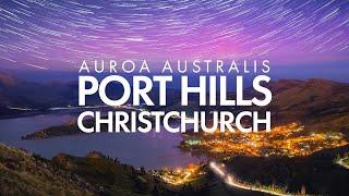 Aurora Australis Timelapse  Port Hills Christchurch