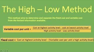 The High Low Method  Explained with Examples