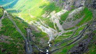 Trollstigen Norway famous serpetine mountain road Der Trollstigen in Norwegen