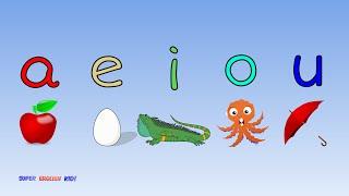  Fun and Fast Short Vowel Phonics Song aeiou with actions. Grade 1