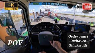 POV Truck driving. why did I drove with the boat? 4K