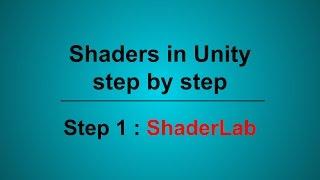 Shaders in Unity Step 1  Shaderlab