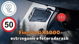 Kamera samochodowa FineVu GX400 - ostrzeganie o fotoradarach
