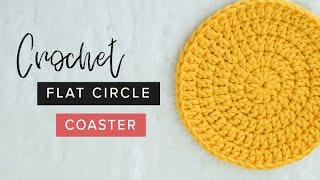 How to Crochet a Flat Circle Coaster  Easy Tutorial by Crochet and Tea