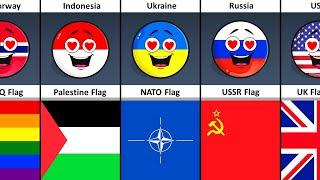 Lovable Flags By Some Countries