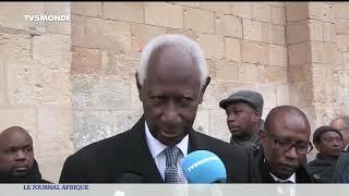 Abdou Diouf aux funérailles de Colette Senghor