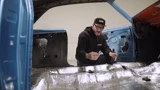 Installing sound deadening and thermal insulation into your muscle car or hot rod.