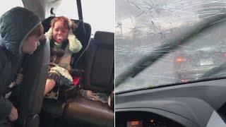 This Family Was Trapped in Their Car During a Terrifying Hail Storm