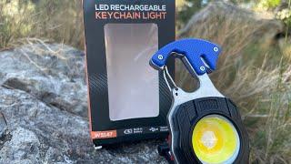 W5147 LED Rechargeable Keychain Light unboxing and test