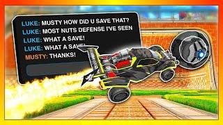 The other team COULD NOT BELIEVE I saved these shots...  SSL 2v2 - Rocket League