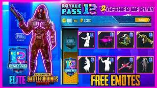 FREE EMOTE AND ROYAL PASS EMOTES   SEASON 12 ROYAL PASS  PUBG MOBILE 