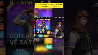 INDIA SERVER vs OTHER SERVERGOLD ROYALEFREE FIRE#shorts #freefireshorts