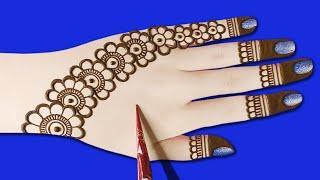 Easy mehndi design for hands  Stylish flower mehndi design  mehndi designs  mehandi ka design