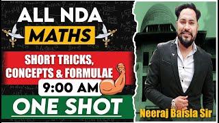 NDA 2 2023   ALL NDA MATHS FORMULAE  ONE SHOT  MARATHON  THE COACH  NEERAJ BAISLA SIR