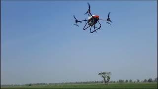 Penyemprotan Padi dengan teknologi drone