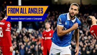 EVERY ANGLE of Calvert-Lewins goal against Liverpool 