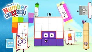 Count Along with Numberblock 11 14 16 17 18 & more in Meet the Numberblocks