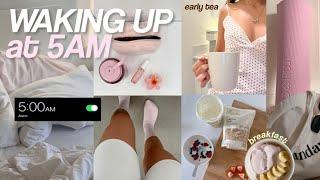 WAKING UP AT 5AMproductive morning habits + “that girl” morning & skincare