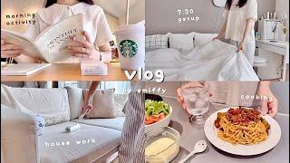 productive holiday routine｜730 get up morning activity at cafe️ house work cooking