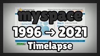 Timelapse of MYSPACE Website from 1996 to 2021  Evolution Of Internet Nostalgia