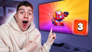 ОТКРЫВАЕМ КЕЙСЫ НА ТЕЛЕВИЗОРЕ В BRAWL STARS  ВЫПАЛО 3 БРАВЛЕРА**С ОДНОГО КЕЙСА**