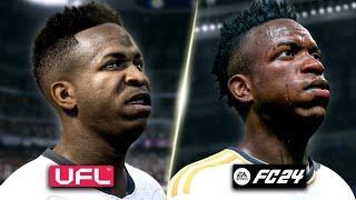 UFL vs EA Sports FC 24 - Graphics Player Animation Gameplay Player Faces etc. #ufl #fc24