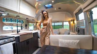 OUR BEAUTIFUL AIRSTREAM TOUR Full Time RV Living in Pottery Barn Travel Trailer