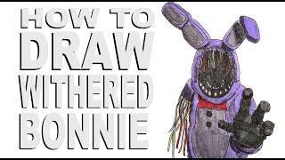 How to draw Withered Bonnie FNAF