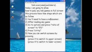 How to play NDS games on FULL SCREEN using no$zoomer.