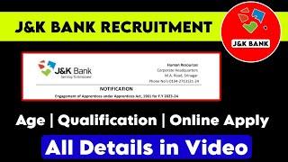 J&K Bank Recruitment 2023  Online Form  Age Limit  Qualification  Eligibility All Details