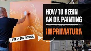 The BEST METHOD for starting an oil painting Oil Painting TUTORIAL for Beginners w Demo