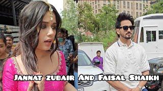 Faisal Shaikh And Jannat Zubair Arrive At Laughter chef Set Today #jannatzubair #faisalshaikh