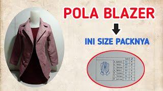 Cara membuat pola blazer wanita semi jas