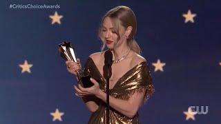 Amanda Seyfried Speech Critics Choice Award 2023  Best Actress in Limited Series