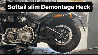 Softail Slim Heck Demontage  Back end disassembly  Harley Davidson Softail Slim 2018 M8 Motor