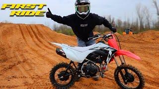 Building New Backyard Pit Bike Track Mod CRF110 First Ride