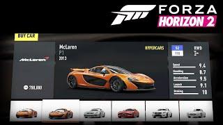 Forza Horizon 2 ALL CARS w STATS RETAIL NO DLC NO BONUS