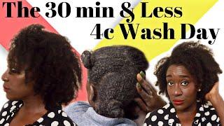 30 Minute Wash Day Routine on 4c Natural Hair