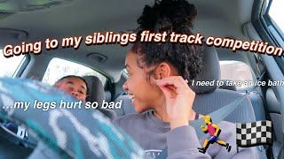 FIRST TIME DRIVING picking up my sibling from her first track competition