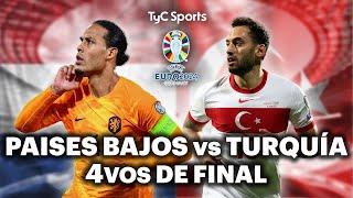 EN VIVO  PAÍSES BAJOS vs TURQUÍA  Eurocopa 2024 - Cuartos de Final   Vivilo en TyC Sports